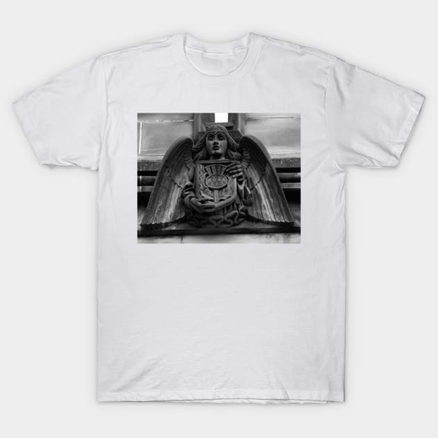 St Giles Cathedral Angel, Edinburgh, Scotland T-Shirt by DeniseBruchmanPhotography